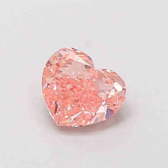 0.47ct HEART Fancy Intense Pink VVS2 Coloured Lab diamond