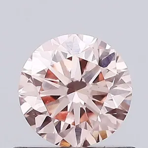 0.61ct ROUND Fancy Intense Pink VVS2 Coloured Lab diamond