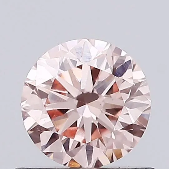 0.61ct ROUND Fancy Intense Pink VVS2 Coloured Lab diamond