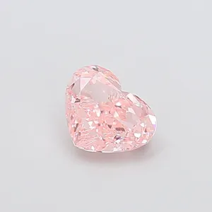 1.33ct HEART Fancy Intense Pink VS1 Coloured Lab diamond
