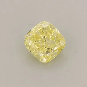 0.34ct CUSHION Fancy Vivid Yellow VVS2 Coloured Lab diamond