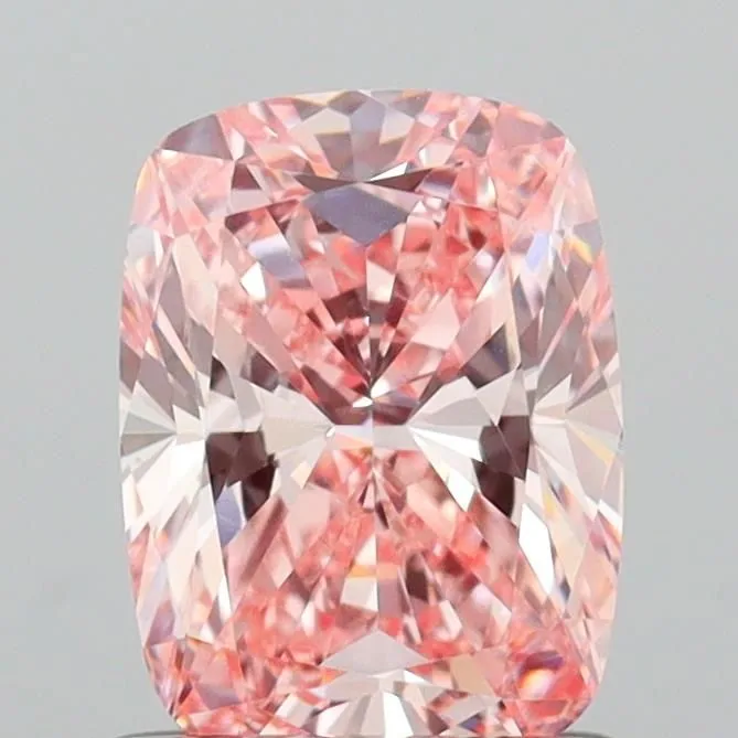 1.04ct CUSHION Fancy Intense Pink VVS2 Coloured Lab diamond