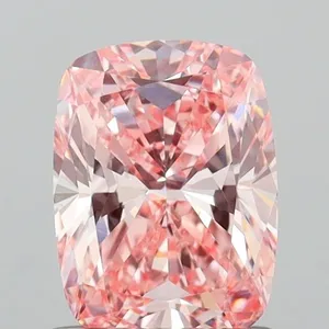 1.04ct CUSHION Fancy Intense Pink VVS2 Coloured Lab diamond