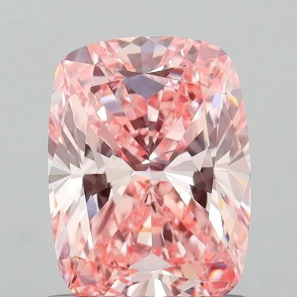 1.04ct CUSHION Fancy Intense Pink VVS2 Coloured Lab diamond