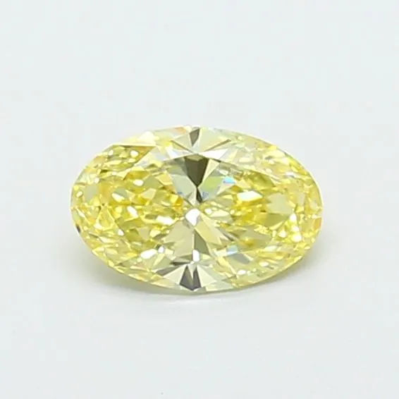 0.56ct OVAL Fancy Intense Yellow VS1 Coloured Lab diamond