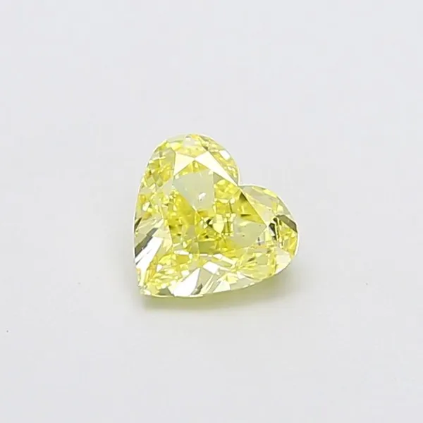 0.94ct HEART Fancy Yellow VS1 Coloured Lab diamond