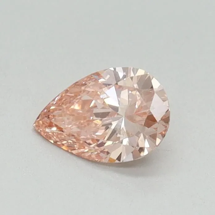 0.40ct PEAR Fancy Vivid Pink VS2 Coloured Lab diamond