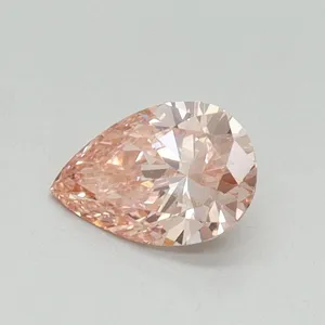 0.4ct PEAR Fancy Vivid Pink VS2 Coloured Lab diamond