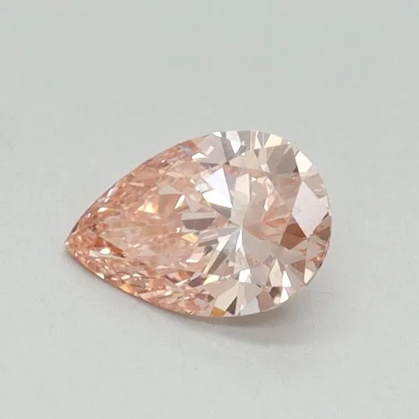 0.4ct PEAR Fancy Vivid Pink VS2 Coloured Lab diamond