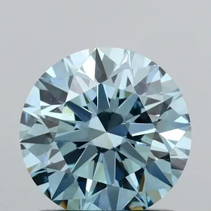 1ct ROUND Fancy Vivid Blue VS1 Coloured Lab diamond