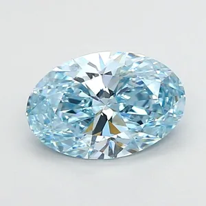 1.05ct OVAL Fancy Vivid Blue VS1 Coloured Lab diamond