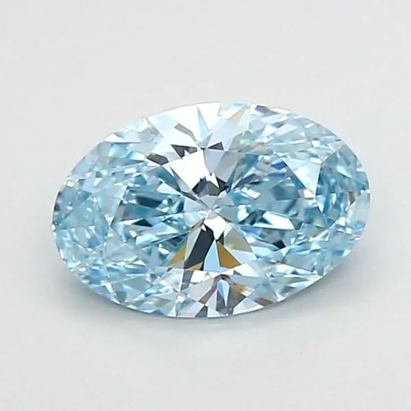 1.05ct OVAL Fancy Vivid Blue VS1 Coloured Lab diamond