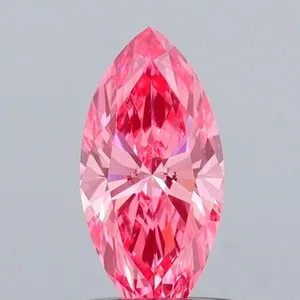 0.63ct MARQUISE Fancy Vivid Pink VS1 Coloured Lab diamond