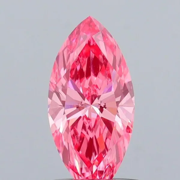 0.63ct MARQUISE Fancy Vivid Pink VS1 Coloured Lab diamond