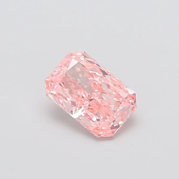 1.21ct RADIANT Fancy Vivid Pink VS1 Coloured Lab diamond