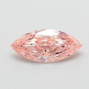 1ct MARQUISE Fancy Vivid Pink VS1 Coloured Lab diamond
