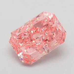 1.03ct RADIANT Fancy Vivid Pink VVS2 Coloured Lab diamond
