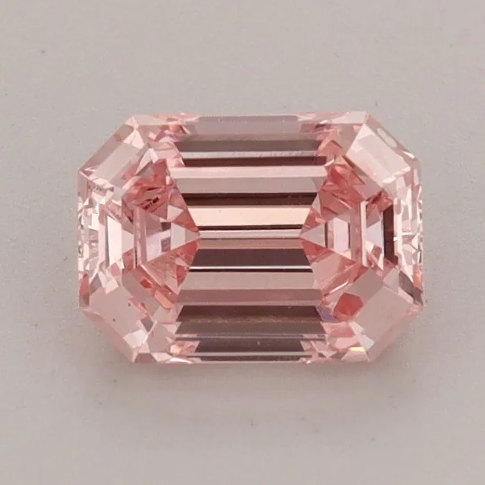 0.99ct EMERALD Fancy Vivid Pink VS1 Coloured Lab diamond