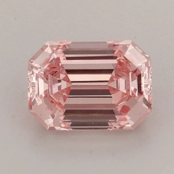 0.99ct EMERALD Fancy Vivid Pink VS1 Coloured Lab diamond