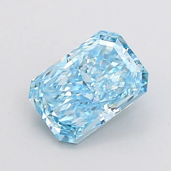1.18ct RADIANT Fancy Vivid Blue VVS1 Coloured Lab diamond