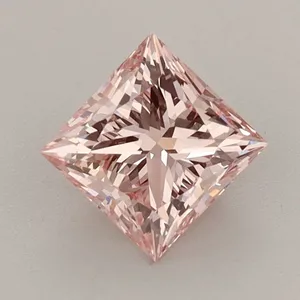 0.99ct PRINCESS Fancy Intense Pink VS2 Coloured Lab diamond