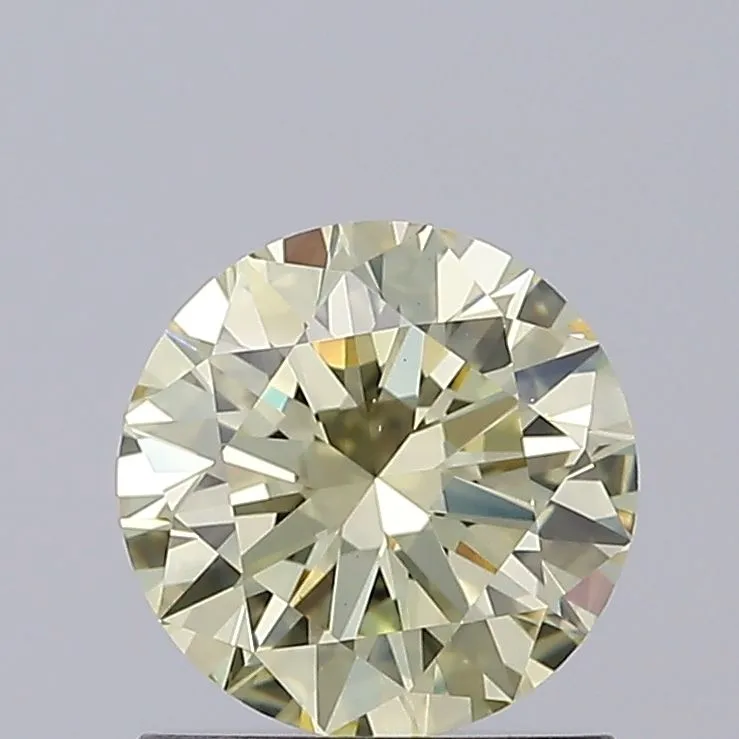 1.01ct ROUND Fancy Yellow VVS2 Coloured Lab diamond