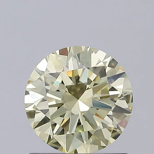 1.01ct ROUND Fancy Yellow VVS2 Coloured Lab diamond