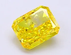 1.4ct RADIANT Fancy Vivid Yellow VS2 Coloured Lab diamond