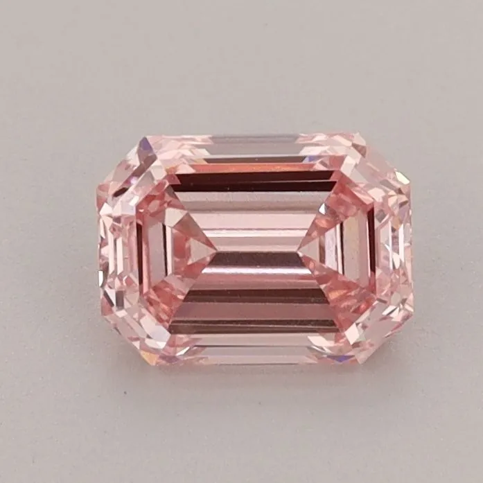 0.96ct EMERALD Fancy Vivid Pink VS1 Coloured Lab diamond