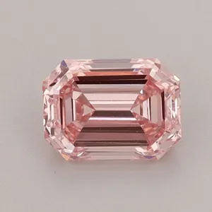 0.96ct EMERALD Fancy Vivid Pink VS1 Coloured Lab diamond