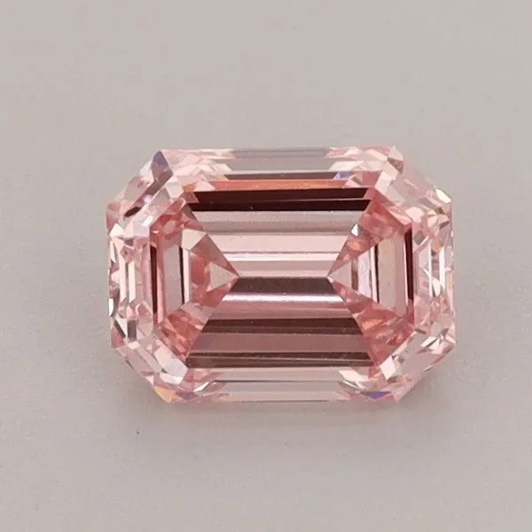 0.96ct EMERALD Fancy Vivid Pink VS1 Coloured Lab diamond