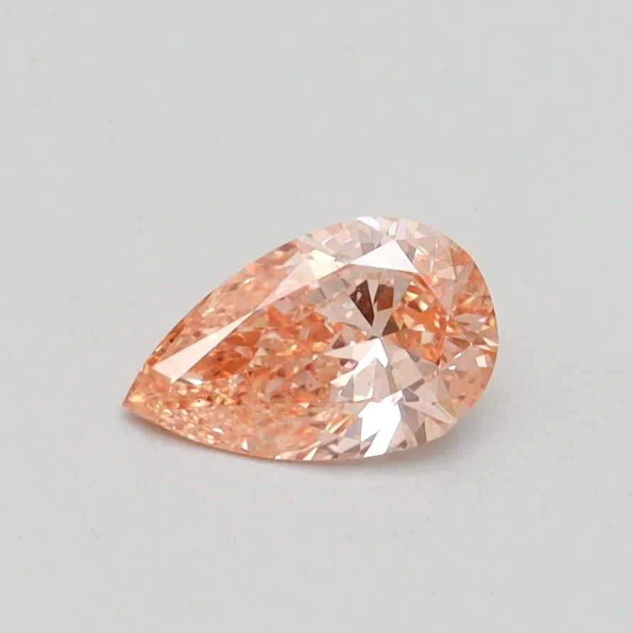 0.50ct PEAR Fancy Intense Pink SI1 Coloured Lab diamond