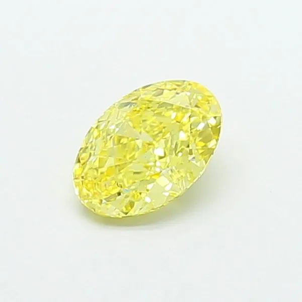 1ct OVAL Fancy Intense Yellow VS2 Coloured Lab diamond