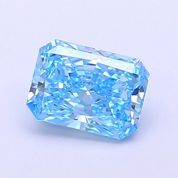 1.07ct RADIANT Fancy Vivid Blue VS1 Coloured Lab diamond