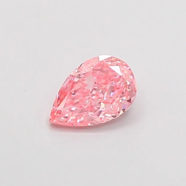 0.46ct PEAR Fancy Vivid Pink VS1 Coloured Lab diamond