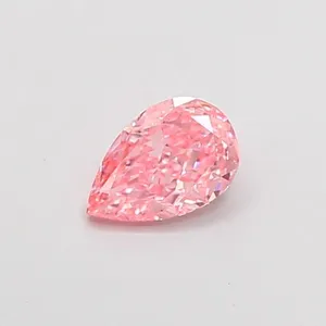 0.46ct PEAR Fancy Vivid Pink VS1 Coloured Lab diamond