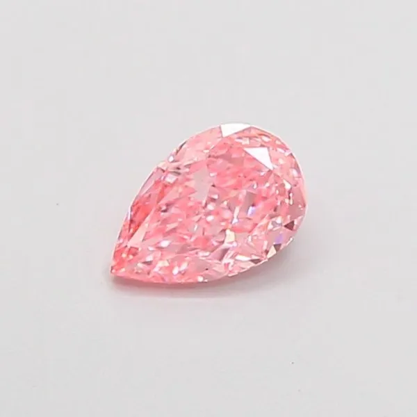 0.46ct PEAR Fancy Vivid Pink VS1 Coloured Lab diamond