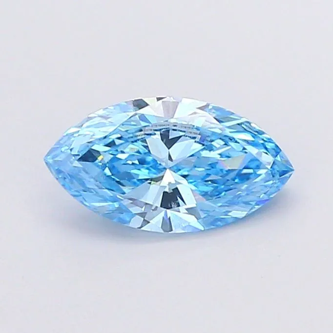 1.48ct MARQUISE Fancy Vivid Blue VVS2 Coloured Lab diamond