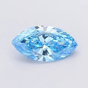 1.48ct MARQUISE Fancy Vivid Blue VVS2 Coloured Lab diamond