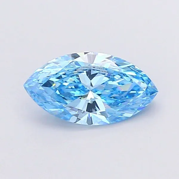 1.48ct MARQUISE Fancy Vivid Blue VVS2 Coloured Lab diamond