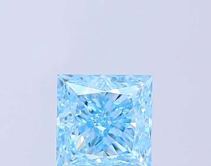 1.07ct PRINCESS Fancy Vivid Blue VS2 Coloured Lab diamond