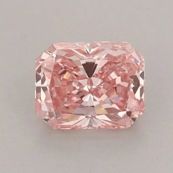 0.9ct RADIANT Fancy Vivid Pink VS1 Coloured Lab diamond
