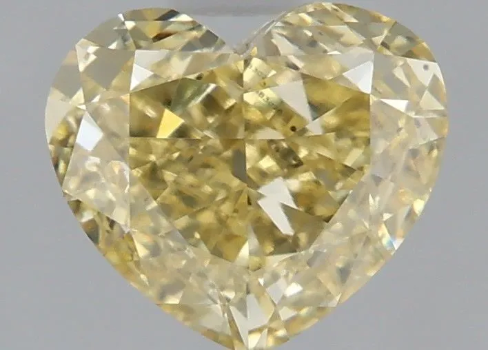 1.03ct HEART Fancy Yellow VVS2 Coloured Lab diamond