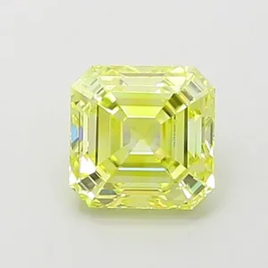 1.1ct EMERALD Fancy Intense Yellow VVS2 Coloured Lab diamond