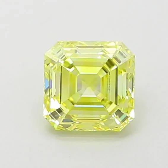 1.1ct EMERALD Fancy Intense Yellow VVS2 Coloured Lab diamond