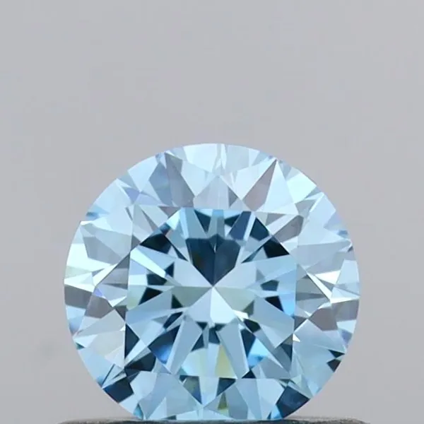 0.51ct ROUND Fancy Vivid Blue VVS1 Coloured Lab diamond
