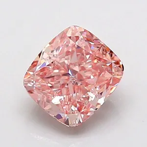 1.01ct CUSHION Fancy Intense Brownish Pink VS1 Coloured Lab diamond