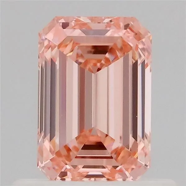 0.71ct EMERALD Fancy Intense Pink VVS2 Coloured Lab diamond