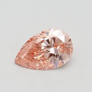0.53ct PEAR Fancy Intense Pink VS1 Coloured Lab diamond