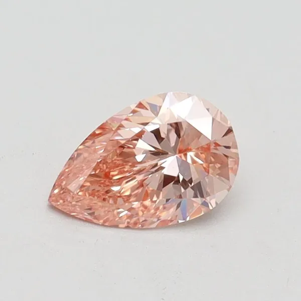 0.53ct PEAR Fancy Intense Pink VS1 Coloured Lab diamond